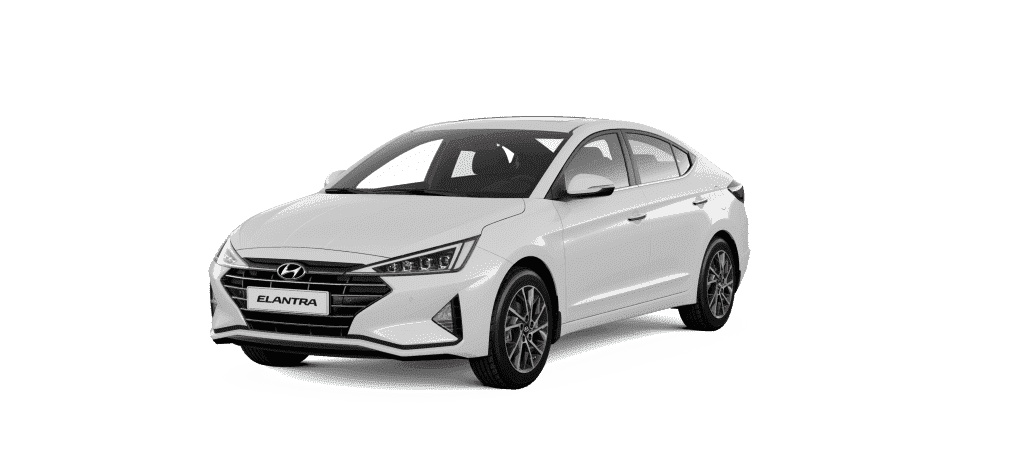 xe elantra màu trắng